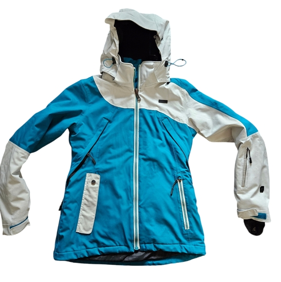 Orage snowboarding jacket size XS turquoise off white winter ski snow outdoor - Picture 1 of 10